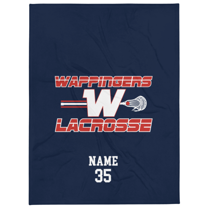 Wappingers Lacrosse Customizable Throw Blanket - 60"x80"