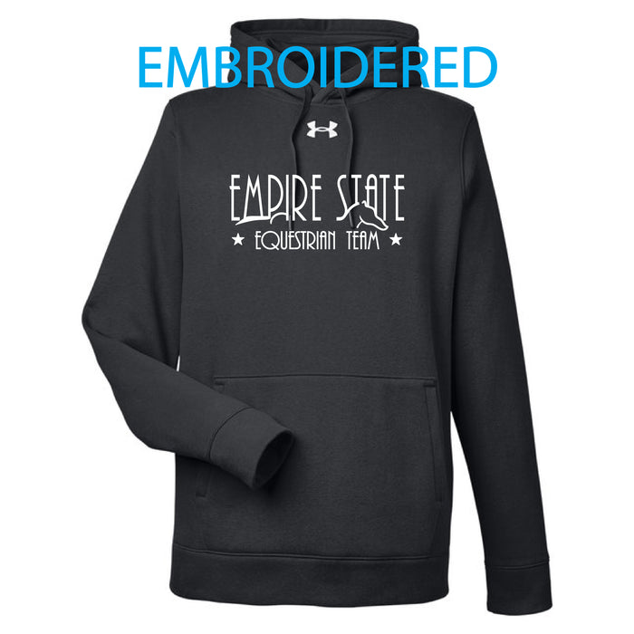 EMPIRE STATE **EMBROIDERED** Under Armour Men's Hustle Pullover Hooded Sweatshirt