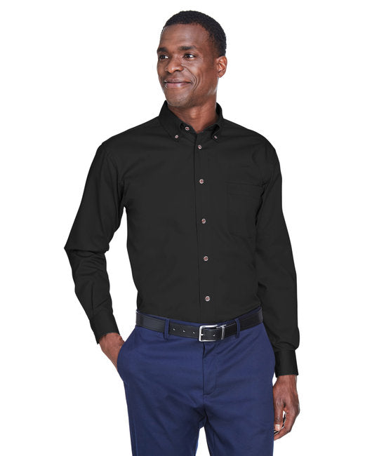 PCC Harriton Men's Easy Blend Long Sleeve Twill Shirt (M500)